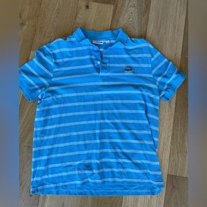 Lacoste blue striped polo shirt